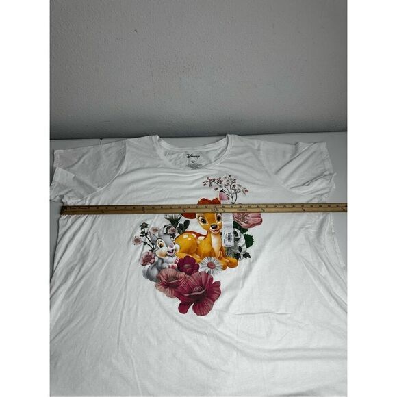 NWOT Disney's Bambi Plus Size Floral Short Sleeve Graphic T-Shirt Size 4X - Picture 5 of 9